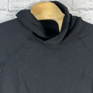 Lululemon Women Black Long Sleeve Healthy Heart Cowl Neck‎ Sweatshirt Pullover 6